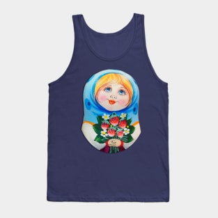 Matrioska. Blonde young girl Tank Top